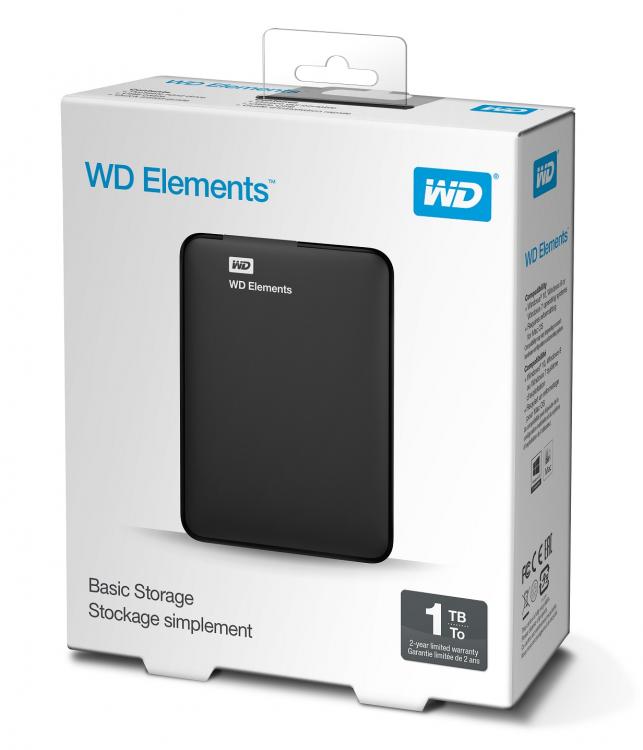Western Digital Externe Festplatte WD Elements Portable 1TB 2.5" USB 3.0 Festplatte WD