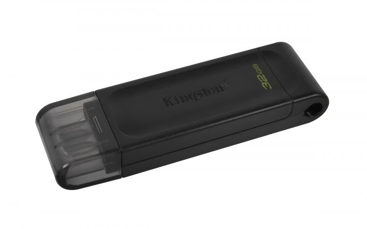 Kingston Pendrive 32GB DataTraveler USB-C 3.2 DT70/32GB Chiavetta Memoria Drive Flash Type C Nero