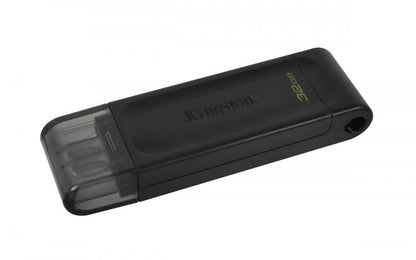 Kingston Pendrive 32GB DataTraveler USB-C 3.2 DT70/32GB Chiavetta Memoria Drive Flash Type C Nero