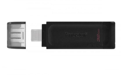 Kingston Pendrive 32GB DataTraveler USB-C 3.2 DT70/32GB Chiavetta Memoria Drive Flash Type C Nero