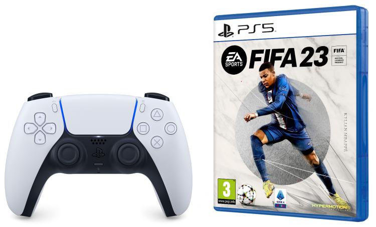 Sony Bundle Ps5 Controller Wireless Dualsense + Fifa 23 Playstation 5 Italiano