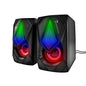 Techmade PC Speakers 2.0 Gaming Computer Speakers 3W Multicolor LED Light Black