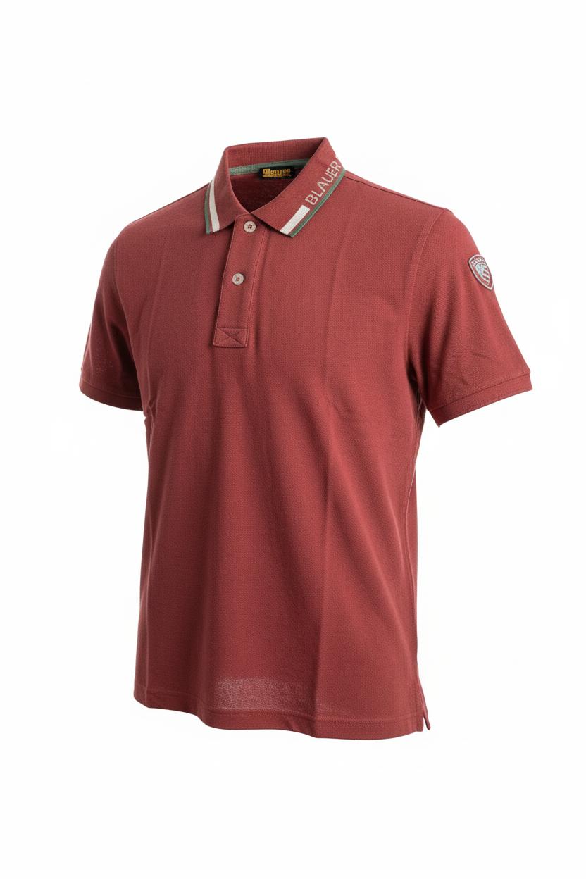 Men's Polo Shirt Blauer Ransom 26SBLUT02297 006801 586 Rust