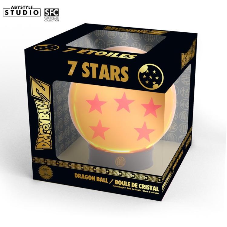 ABYSTYLE DRAGON BALL KRISTALLKUGEL 7 STERNE 75mm + DRAGONBALLS SOCKEL