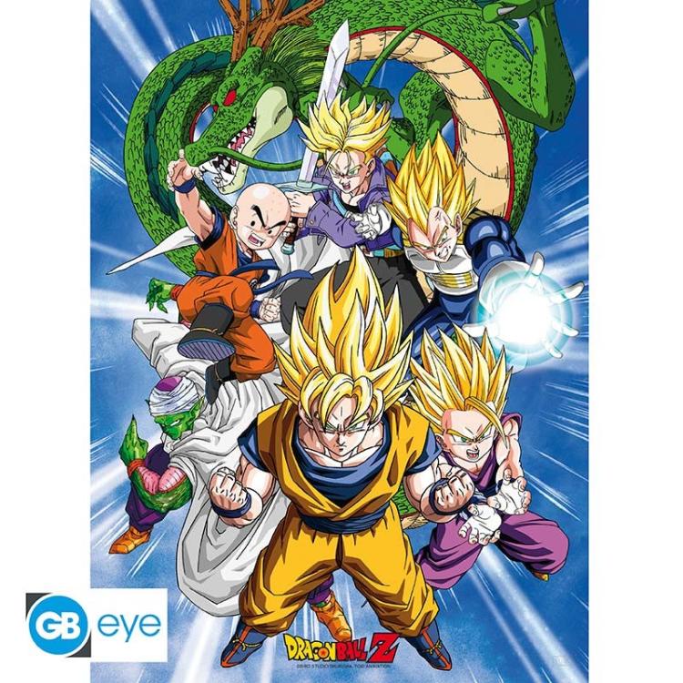 ABYSTYLE (DRAGON BALL Z) SET 2 CHIBI POSTER: "GRUPPEN" (52X38) ANIME "GB EYE"