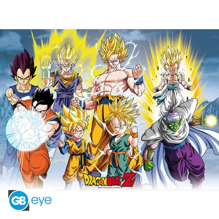 ABYSTYLE (DRAGON BALL Z) SET 2 CHIBI POSTER: "GRUPPEN" (52X38) ANIME "GB EYE"