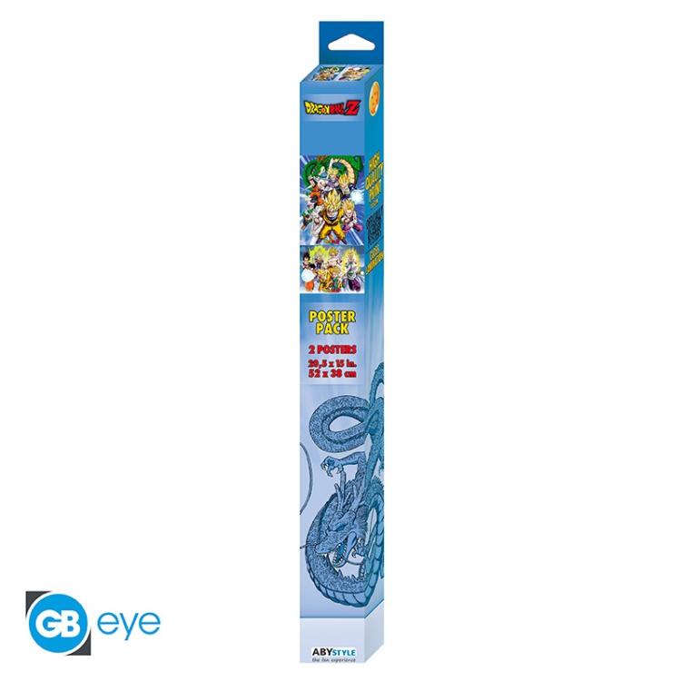ABYSTYLE (DRAGON BALL Z) SET 2 CHIBI POSTER: "GRUPPEN" (52X38) ANIME "GB EYE"