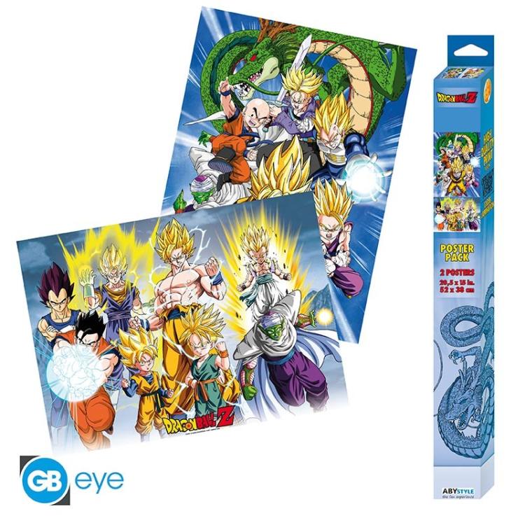 ABYSTYLE (DRAGON BALL Z) SET 2 CHIBI POSTER: "GRUPPEN" (52X38) ANIME "GB EYE"