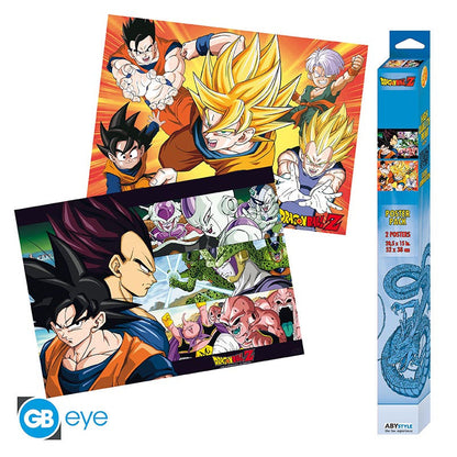 Abystyle (DRAGON BALL Z) Set 2 Chibi Poster: "Saiyans" (52x38) Gb Eye