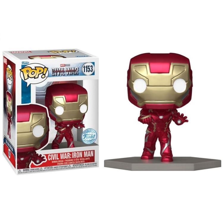 Funko Pop ! Marvel Capitan America Civil War - (1153) Iron Man Special (Exm) 9Cm