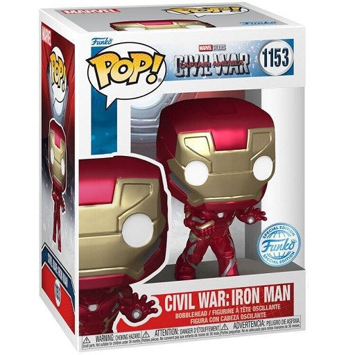 Funko Pop ! Marvel Capitan America Civil War - (1153) Iron Man Special (Exm) 9Cm