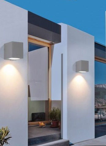 LED-Außenwandleuchte Gartenlampe GU10 IP65/Grau