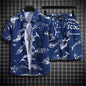 Fashion Ins Printed Shirt Beachwear Casual Shorts Suit