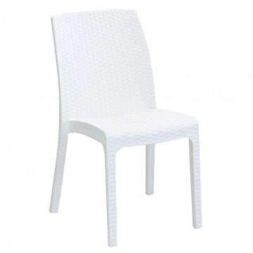 Sedia Virginia - Seduta in Wicker con Struttura in Plastica Stampata
