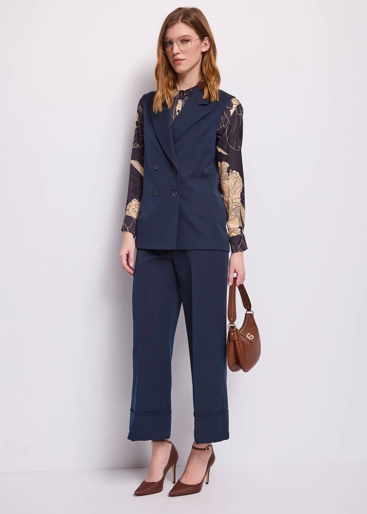 Gaudì Camicia da donna in raso floreale 621BD45008