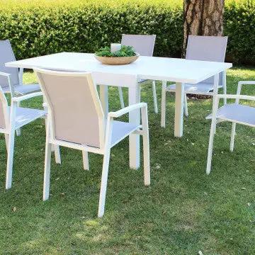 Tavolo Hawaii allungabile in alluminio - 90/180 x 90