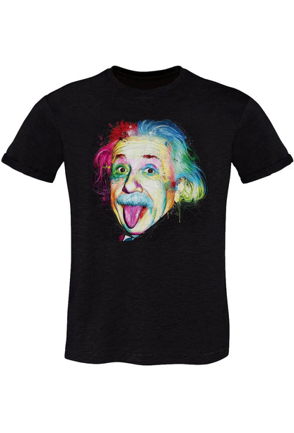 T-Shirt Einstein Stilizzato - Cotone Slub Eco Uomo