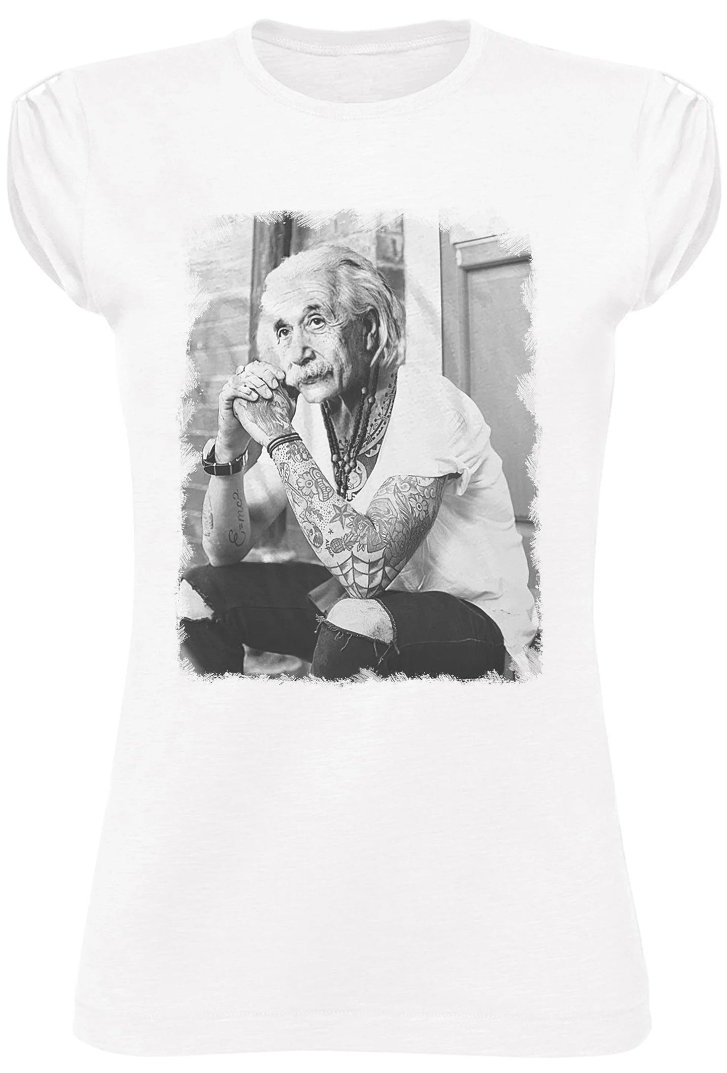 T-Shirt Einstein Tatuato Donna - Cotone Biologico Fiammato