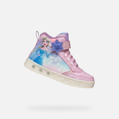 Geox Skylin Disney Frozen - Sneaker Bambina con Luci Rosa