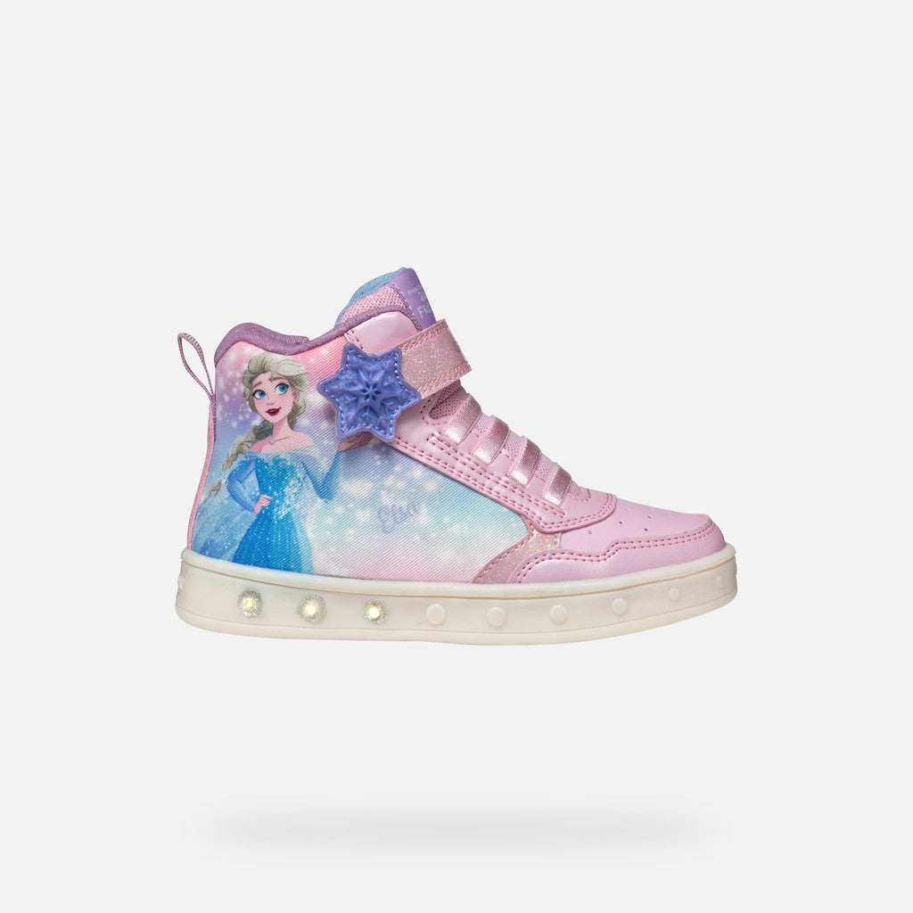 Geox Skylin Disney Frozen - Sneaker Bambina con Luci Rosa