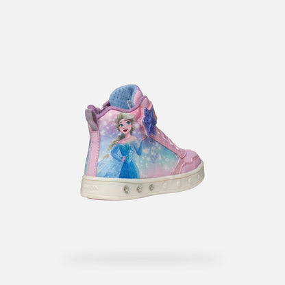 Geox Skylin Disney Frozen - Sneaker Bambina con Luci Rosa