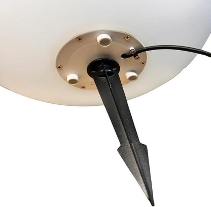 Lampada Sfera Da Giardino Ø 30Cm Luce Esterno Palla Terra E27 Bianco + Picchetti Illuminazione Sentiero Faro Arredamento Feste