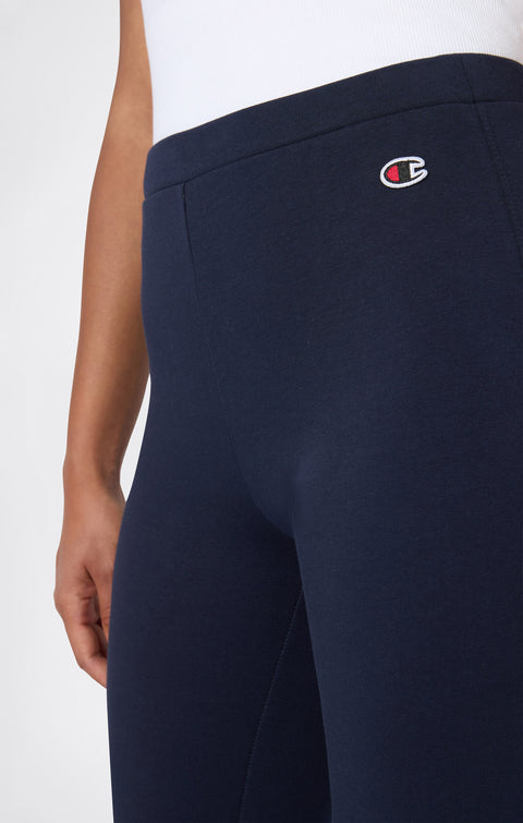 Champion Leggings Icons Felpato Interno 117567-BS501 Blu Donna - Pantalone Sportivo