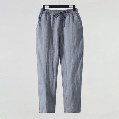 Pantaloni di Lino alla Caviglia