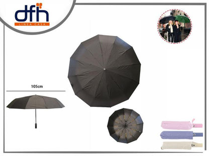 Regenschirm, automatisch, Klappgriff, winddicht, 12K, Ø 105 cm, für Damen und Herren