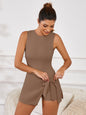 Sporty dress with tennis skirt, fake two-piece design, anti-exposure, slim fit. Perfect for exercise, fitness, yoga, and tennis