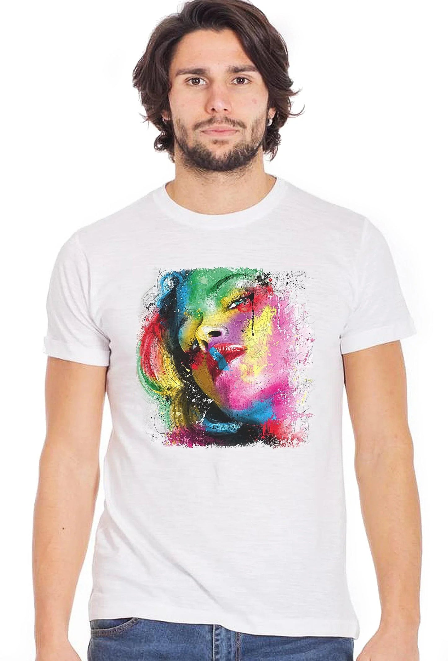 T-Shirt Urban Uomo Faces & Pop - Cotone Eco-Green