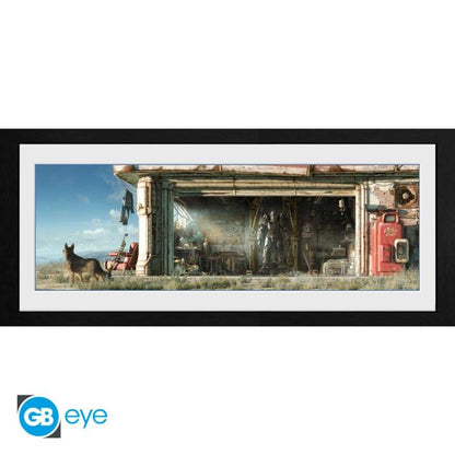 ABYSTYLE: FALLOUT 4 (GARAGE) GERAHMTES POSTER BILDERRAHMEN DRUCK 30x76 cm