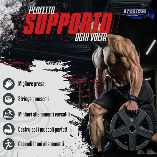 Fasce per stacchi pesi palestra cinghie sollevamento straps Bodybuilding Powerlifting