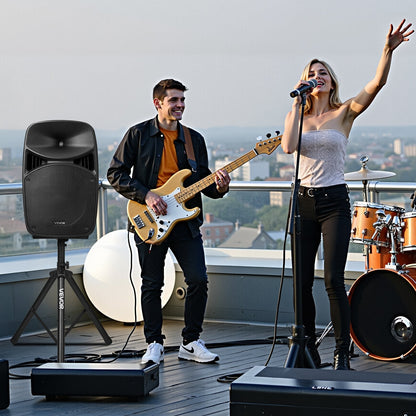 Sistema PA portatile 2000 W con 2 diffusori da 15", mixer e Bluetooth