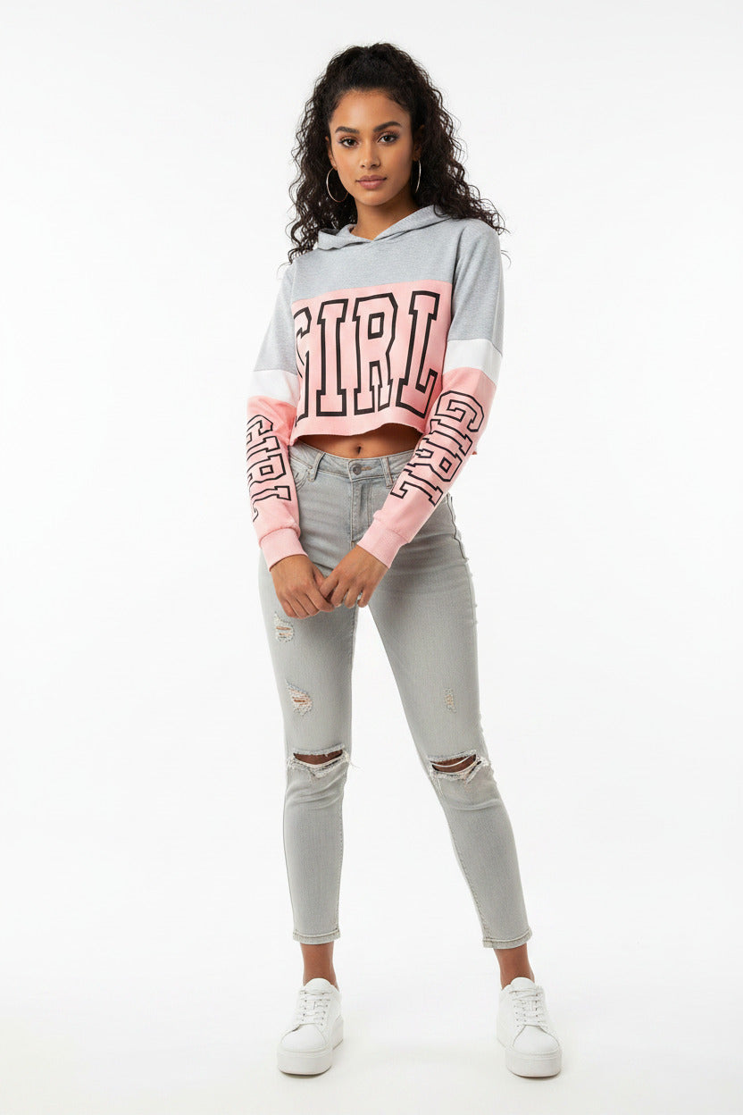 Felpa Donna Girocollo con Cappuccio – Comoda e Casual