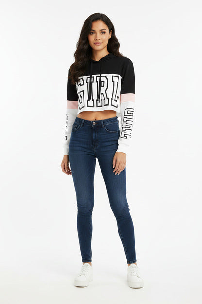 Felpa Donna Girocollo con Cappuccio – Comoda e Casual