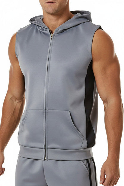 Felpa Uomo con Zip Bodybuilding – Hoodie Palestra Slim Fit