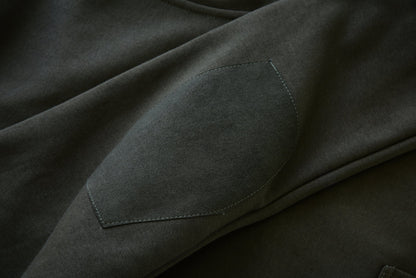 Felpa KONUSTEX LYSEO verde con cappuccio e rinforzi