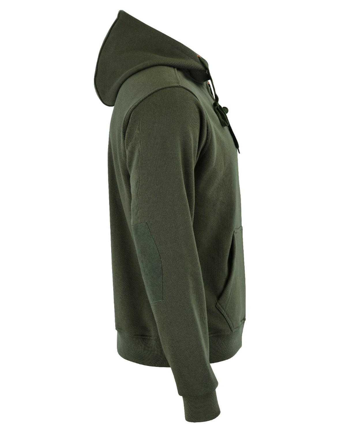 Felpa KONUSTEX LYSEO verde con cappuccio e rinforzi