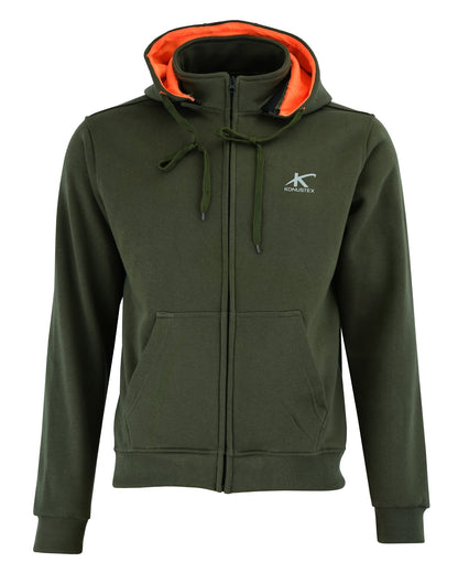 Felpa KONUSTEX LYSEO verde con cappuccio e rinforzi