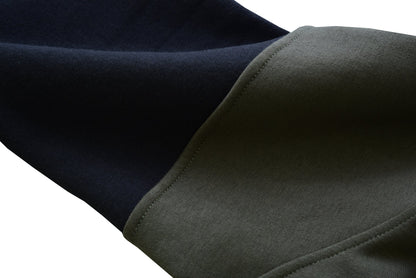 Felpa KONUSTEX LYSEO verde nera con cappuccio e rinforzi #357