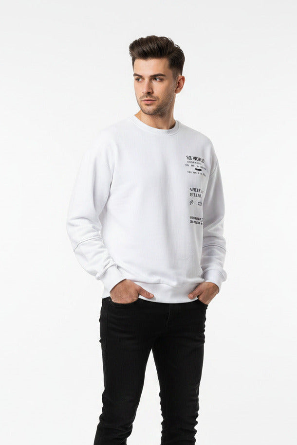 Felpa Uomo Girocollo in Cotone Disponibile in 4 Colori