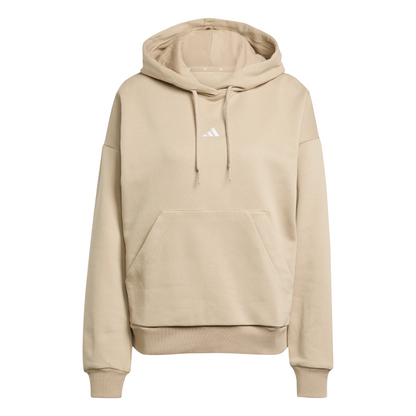 Adidas Felpa da donna cappuccio Essentials Small Logo Feel Cozy JV7310 sabbia