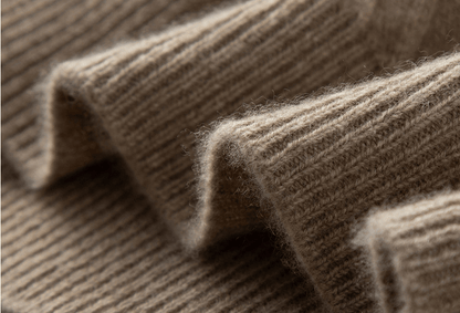 Rundhals-Pullover mit Zopfmuster aus Kaschmir - Old Money®