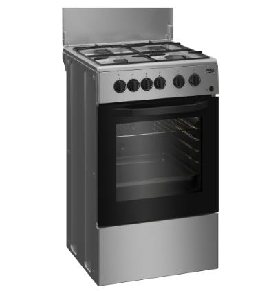 BEKO GASHERD 4 BRENNER ELEKTROOFEN 54L 50x50 SILBER CSS42014FS