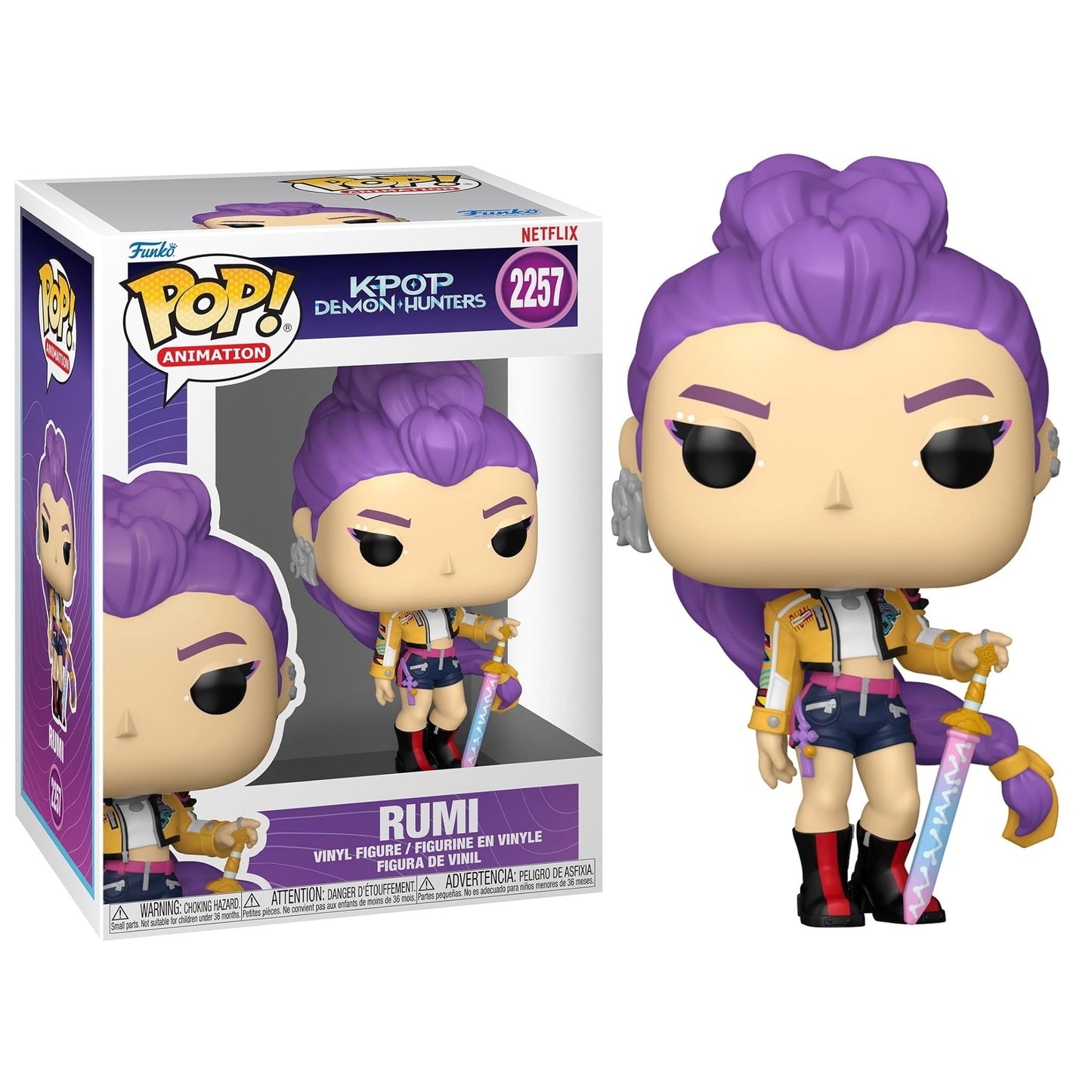 Funko Pop ! Animation KPop Demon Hunters (2257) Rumi Figure Vinyl 9cm