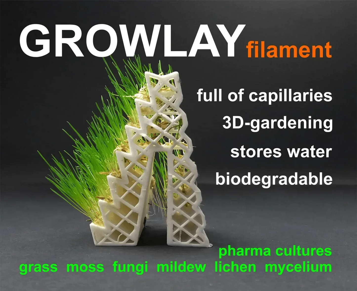 FILAMENTO LAYFILAMENTS GROWLAY - 1,75 MM - 250 G - BIANCO
