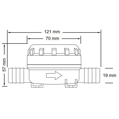 Flojet Filtro Portagomma 1/2' 40