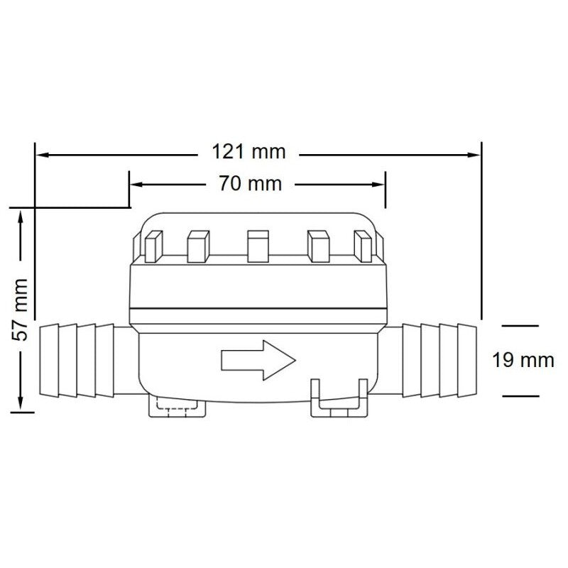 Flojet Filtro Portagomma 3/4' 20