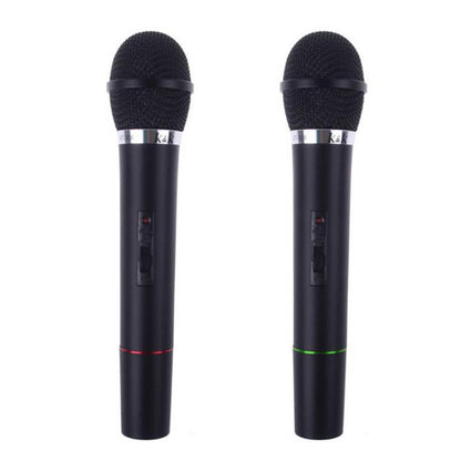 PROFESSIONELLES KABELLOSES MIKROFON-SET MIT VHF-ZENTRALBASIS, ZWEIKANALIG, FÜR KARAOKE